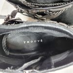 Trouve Bristol Womens Chained Ankle Boots 7M Black Suede Leather Western Bootie Size 7 Photo 2