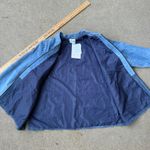 Quacker Factory Y2K  Blue Suede Fall Sunflowers Genuine Leather Jacket 3X NWT Photo 2