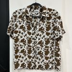Holiday By Emma Mulholland Women’s Cow Print Button Up Shirt Size XS Cowgirl White Photo 0