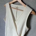 Madewell Women's Ivory Wrap Tie Tank Dress Size M Sleeveless V-Neck Photo 4