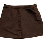 Brandy Melville J Galt Brown Cotton Mini Skirt Size Small Photo 0