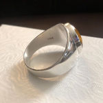 VINTAGE Tigers Eye Sterling Silver Cabochon Ring Photo 7