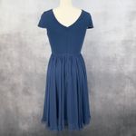 Dress the Population Womens Dress Size M Corey Pacific Blue Midi Glam Evening Photo 1