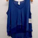 We The Free Free People “Peachy Tee” Tiered High Low Tank Top XS Photo 1