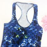 Lululemon Cool Racerback Athletic Yoga Tank Top: Windy Blooms Sapphire Blue Photo 9