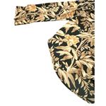 H&M Womens Professional Blouse Size 2 Black Floral Button Front Long Sleeve Top Photo 2