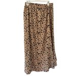 Cheetah Animal Print Design Long Flowy Skirt Ruffle Detail Women’s Size Large! Tan Photo 1