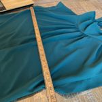 New Look  Green Mock Neck Blouse 8 Short Sleeve Elegant Women’s‎ Work Holiday Photo 7