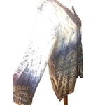 Energie BLUE MULTICOLOR With LACE 3/4 SLEEVE SHARK BITE HEM EMBELLISHED pullover Photo 5