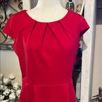 Dana Buchman Red Pleated Sheath Dress Photo 1