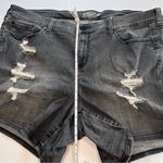 Torrid Light Black Denim Mid Rise Stretch Ripped Jean Shorts Size 24 Photo 8