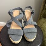 Gap  Chambray Strappy Sandal Espadrilles Wedge Photo 2