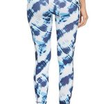 PGA Tour Blue and White Tie Dye Print Ankle Leggings, Size Large Photo 1