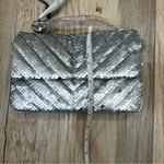 Nicole Miller NWT Clutch silver sequin crossbody purse Photo 1