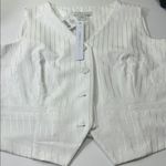 Carole White Pinstripe Women's Vest Size XL Photo 14