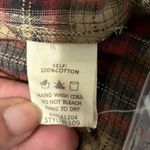 Hem & Thread  Brown & Red Plaid Long Sleeve Button Up with Tie Front Size Small Photo 5