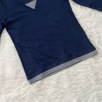 Ralph Lauren Lauren Blue Cotton V-Neck 3/4 Sleeve Sweater Top Size XL Photo 4