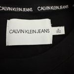 Calvin Klein Jeans  Women‎ Black Long Sleeve Crop Crew Neck Pullover Sweatshirt Photo 2