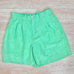 Peppermint minty green Highwaisted Drapey Silk Habotai Short in Photo 1