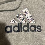 Adidas  Animal Print Logo Hoodie Grey Pullover Sweatshirt‎ XS Photo 1
