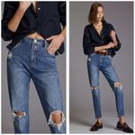 Anthropologie Pilcro The Heritage Boyfriend Jeans Size 28 Mid Rise Crop Distress Photo 1