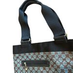 Michelle & Yvette MY Oilcloth Large Tote Bag Purse Damask Print Deep Carry All Blue Photo 6