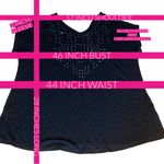 Apt. 9  BLACK JERSEY KNIT TUNIC WITH SILVER STUDDED DETAILS NWT (0X) Photo 9