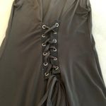 Key & Lime Black Faux Corset Tie Mini Dress Size S Photo 8