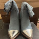 Elegant Women's Ankle Boots with Silver Toe Cap Size 7 Photo 0