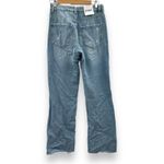 Garage  Denim Droite 90s Straight‎ Leg Light Wash Distressed Raw Hem Jeans Sz 27 Photo 3