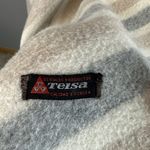 Vintage Telsa Unisex Mens Womens Blanket Poncho One Size Wool Flannel Stripe Photo 4