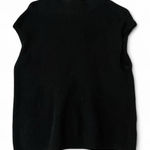 Black sleeveless mock neck knit sweater. Size small. Photo 0