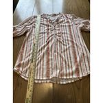 Eden & Olivia  Shirt Size Large‎ Striped Tunic Boho Peasant Hippie Preppy Photo 3
