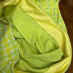 Vintage 60s Mod Sheath Dress Neon Yellow Gingham Check Short Sleeve, M/L Fit Size undefined Photo 8