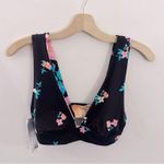 Billabong Tropic Time Reversible Plunge Bikini Top Floral V Neck Swimwear Photo 6