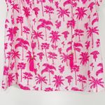 Vineyard Vines  Palms & Plumeria Ruffle Popover Tank in Knockout Pink Size Small Photo 2
