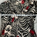 Fashion Bug Vintage Y2K Romantic girl White Zebra print top with red floral print Photo 6