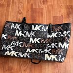 Michael Kors Jet Set Travel Medium Carryall Tote Designer Animal Print Gold Used Photo 9