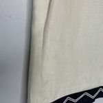 Vintage Geometric Vest Cream Black Sz 10 Lined ? Linen Photo 8