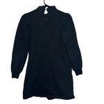 David Lerner  Studio Black Mock Neck Puff Sleeve Sweatshirt Dress Size S Photo 2