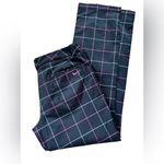 Nike Dri-FIT Golf Tour Performance Plaid Trouser Pant Sz 10 Black Pink White Photo 2