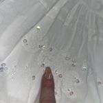 Arizona Jeans Y2K Vintage Low Rise L White Sequin Embellished Knee Length‎ Skirt Photo 10