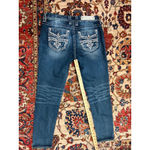 Rock Revival  Fay Easy Ankle Skinny Jeans 28 Embroidered Rhinestone Pockets Photo 11