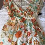 Cleobella Dress mini size small cotton floral orange cream lined Photo 4