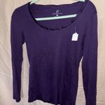 New York & Co. Purple Long Sleeve Shirt Photo 0