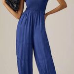 Anthropologie By  Silky Jacquard Balloon Jumpsuit Photo 0