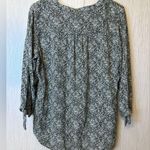 Westport Black and Gray Buttoned Blouse with Mandarin Collar Photo 2