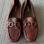 Geox Cognac Brown Geuine Leather Loafers with Brass Horsebit Details Sz 39 8/8.5 Photo 0