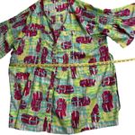Melissa McCarthy x Seven 7 Colorful Button Blouse Short Sleeve Chiffon XXL Photo 8