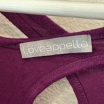 Loveappella Purple Crisscross Back 3/4 Sleeve Tunic Top Photo 4